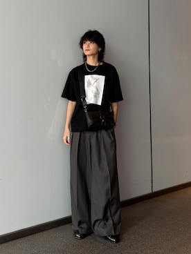 「Lui's（ルイス）のアイテム（スラックス）」を使った、れちおさん（メンズ・173cm）の春コーディネート