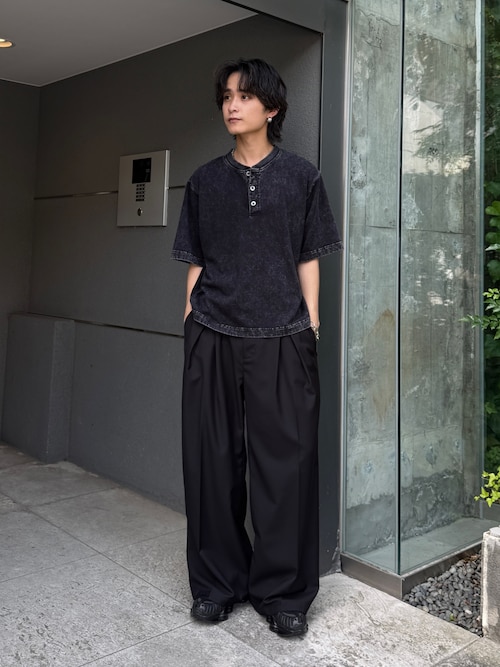 【YOSHIYUKI KONISHI】タックワイドスラックス 日本製 L Lui's（ルイス） ワイドパンツ スラックス メンズ : ZOZOTOWN Yahoo!店