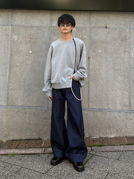「Lui's（ルイス）のアイテム（パンツ）」を使った、れちおさん（メンズ・173cm）の秋コーディネート
