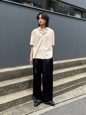 「Lui's（ルイス）のアイテム（その他パンツ）」を使った、れちおさん（メンズ・173cm）の春コーディネート