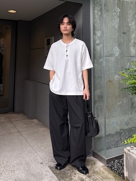 「Lui's（ルイス）のアイテム（パンツ）」を使った、れちおさん（メンズ・173cm）の夏コーディネート