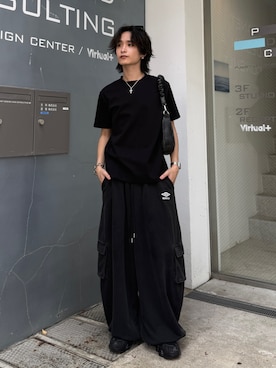 「UMBRO（アンブロ）のアイテム」を使った、れちおさん（メンズ・173cm）の夏コーディネート