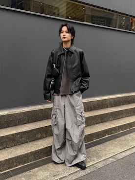 「Lui's（ルイス）のアイテム（バッグ）」を使った、れちおさん（メンズ・173cm）の春コーディネート