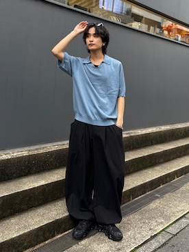 「Lui's（ルイス）のアイテム（パンツ）」を使った、れちおさん（メンズ・173cm）の夏コーディネート