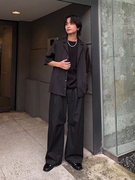 「Lui's（ルイス）のアイテム（パンツ）」を使った、れちおさん（メンズ・173cm）の夏コーディネート