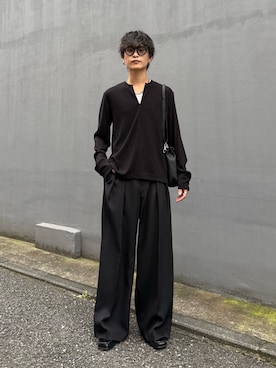 「SLOW（スロウ）のアイテム（バッグ）」を使った、れちおさん（メンズ・173cm）の秋コーディネート