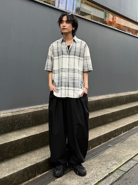 「Lui's（ルイス）のアイテム（パンツ）」を使った、れちおさん（メンズ・173cm）の夏コーディネート