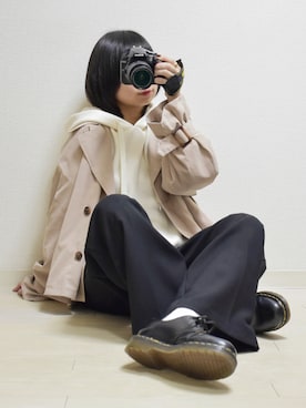 「アイテム（パーカー）」を使った、てんさん（レディース・155cm）の春コーディネート