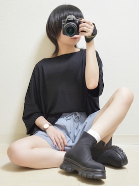 「ショーパン」｜「アイテム（その他）」を使った、てんさん（レディース・155cm）の夏コーディネート
