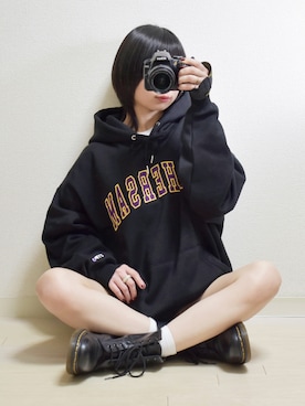 てんさんの「【60】CYPHER3/サイファーサム Arch Classic Logo Hoodie」を使ったコーディネート