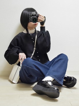 「& chouette（アンドシュエット）のアイテム（ショルダーバッグ）」を使った、てんさん（レディース・155cm）の春コーディネート