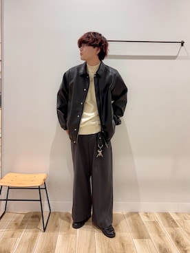 「アイテム（テーラードジャケット）」を使った、4yato Komatsubaraさん（メンズ・172cm・20代）の秋コーディネート