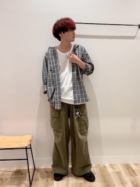 「アイテム（タンクトップ）」を使った、4yato Komatsubaraさん（メンズ・172cm・20代）の夏コーディネート