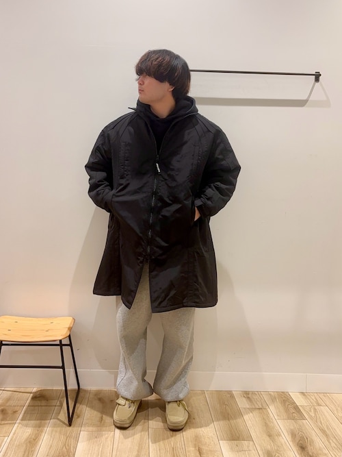 【ブラック】LOTTO STAND COLLAR LONG COAT LOTTO（ロット） ダウンジャケット ダウン LOTTO STAND COLLAR LONG