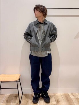 「URBAN RESEARCH（アーバンリサーチ）のアイテム（ブルゾン）」を使った、4yato Komatsubaraさん（メンズ・172cm）の冬コーディネート