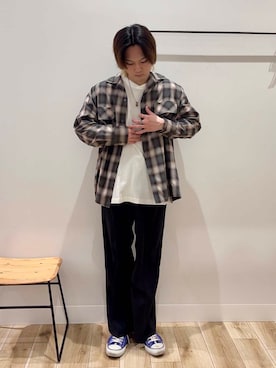 「Wrangler」｜4yato Komatsubaraさん（メンズ・172cm）の冬コーディネート