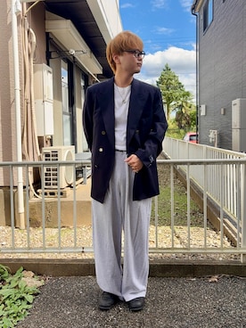 「CAMPER（カンペール）のアイテム」を使った、4yato Komatsubaraさん（メンズ・172cm）の秋コーディネート