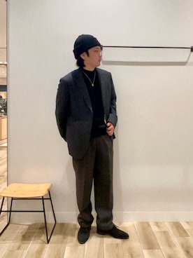 「アイテム（その他アウター）」を使った、4yato Komatsubaraさん（メンズ・172cm・20代）の冬コーディネート