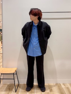 「URBAN RESEARCH」｜「アイテム（ブルゾン）」を使った、4yato Komatsubaraさん（メンズ・172cm）の秋コーディネート