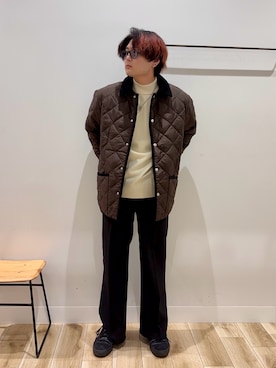 「URBAN RESEARCH」｜「アイテム（ブルゾン）」を使った、4yato Komatsubaraさん（メンズ・172cm）の秋コーディネート