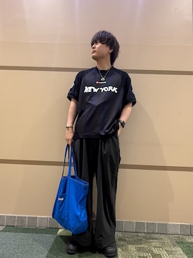 「CAMPER（カンペール）のアイテム」を使った、4yato Komatsubaraさん（メンズ・172cm）の夏コーディネート