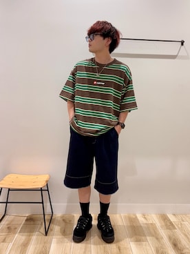 「アイテム（メガネ）」を使った、4yato Komatsubaraさん（メンズ・172cm・20代）の夏コーディネート