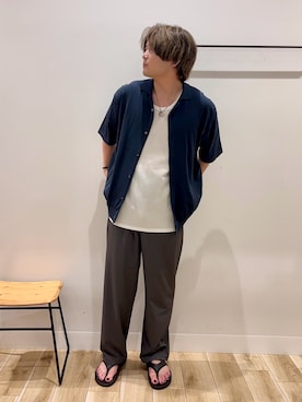 「リラックス」｜4yato Komatsubaraさん（メンズ・172cm）の春コーディネート