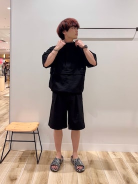 「MERRELL（メレル）のアイテム」を使った、4yato Komatsubaraさん（メンズ・172cm）の夏コーディネート