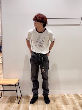 「メガネ」｜4yato Komatsubaraさん（メンズ・172cm）の夏コーディネート