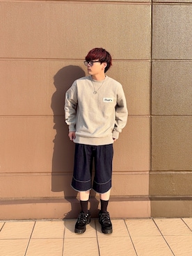 「アイテム（スウェット）」を使った、4yato Komatsubaraさん（メンズ・172cm・20代）の夏コーディネート