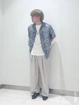 「アイテム（その他シューズ）」を使った、4yato Komatsubaraさん（メンズ・172cm）の夏コーディネート