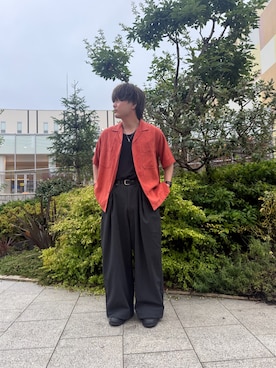 「CAMPER（カンペール）のアイテム」を使った、4yato Komatsubaraさん（メンズ・172cm）の夏コーディネート