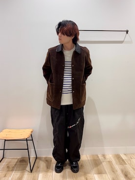 「アイテム（その他アウター）」を使った、4yato Komatsubaraさん（メンズ・172cm）の秋コーディネート