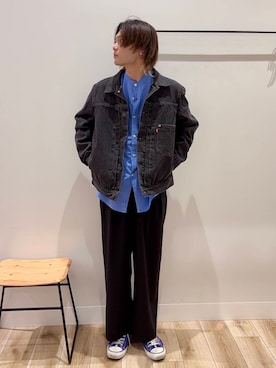 「KBF（ケイビーエフ）のアイテム」を使った、4yato Komatsubaraさん（メンズ・172cm）の冬コーディネート