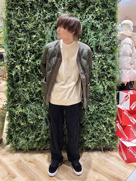 「URBAN RESEARCH（アーバンリサーチ）のアイテム（ダウンジャケット/コート）」を使った、4yato Komatsubaraさん（メンズ・172cm）の冬コーディネート