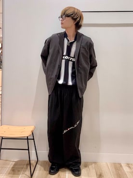 「NEW BALANCE（ニューバランス）のアイテム（その他アウター）」を使った、4yato Komatsubaraさん（メンズ・172cm）の春コーディネート