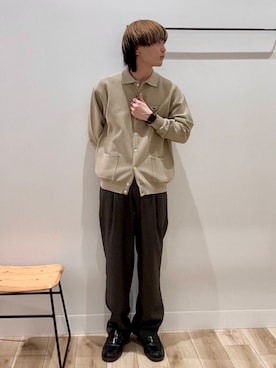 「シャツカーディガン」｜4yato Komatsubaraさん（メンズ・172cm）の春コーディネート