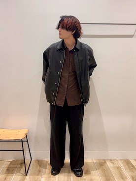 「URBAN RESEARCH（アーバンリサーチ）のスエードライクルーズシャツ（シャツ/ブラウス）」を使った、4yato Komatsubaraさん（メンズ・172cm）の秋コーディネート