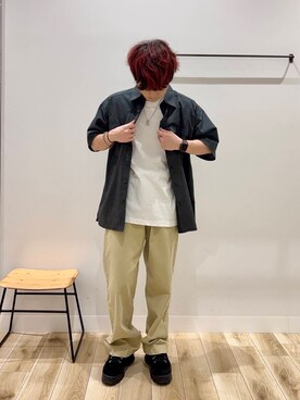 「OUTDOOR EXCHANGE（アウトドアエクスチェンジ）のアイテム」を使った、4yato Komatsubaraさん（メンズ・172cm）の夏コーディネート