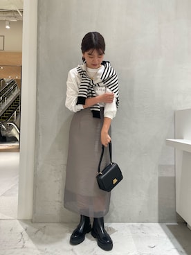 「Rougevif」｜「アイテム（ブーツ）」を使った、yunaさん（レディース・161cm）の秋コーディネート