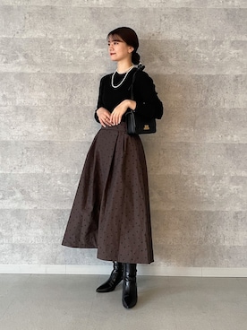「PICHE ABAHOUSE（ピシェ アバハウス）のアイテム」を使った、yunaさん（レディース・161cm）の秋コーディネート