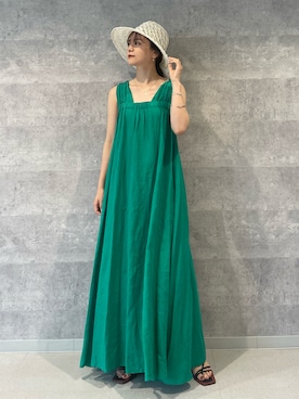 「Rougevif」｜「アイテム（帽子）」を使った、yunaさん（レディース・161cm）の夏コーディネート