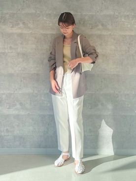 「Rouge vif（ルージュヴィフ）のアイテム（ジャケット/アウター）」を使った、yunaさん（レディース・161cm）の春コーディネート