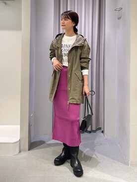 「Rouge vif（ルージュヴィフ）のアイテム（ブルゾン）」を使った、yunaさん（レディース・161cm）の秋コーディネート