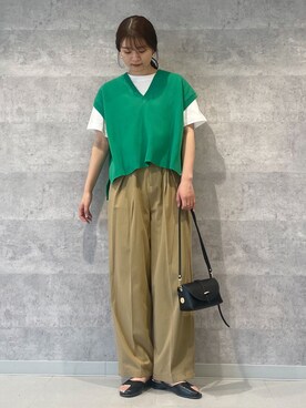 「LAROUTE（ラルート）のアイテム」を使った、yunaさん（レディース・161cm）の春コーディネート