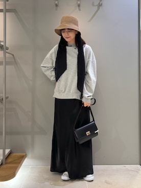 「Rougevif」｜「アイテム（帽子）」を使った、yunaさん（レディース・161cm）の春コーディネート