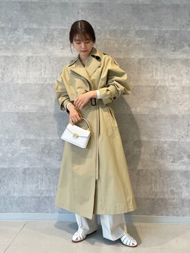 「Rouge vif（ルージュヴィフ）のアイテム（トレンチコート）」を使った、yunaさん（レディース・161cm）の冬コーディネート