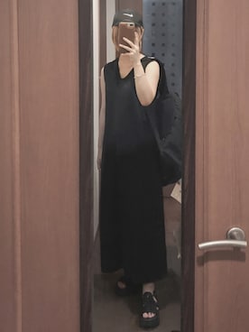 「UNIQLO（ユニクロ）のアイテム（ワンピース/ドレス）」を使った、uさん（レディース・157cm）の夏コーディネート