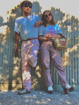 「LOEWE」｜「アイテム（スリッポン）」を使った、ぷーーんさん（メンズ・180cm）の夏コーディネート