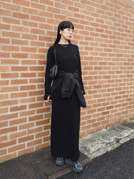 「アイテム（ナイロンジャケット）」を使った、RIKAさん（レディース・168cm）の春コーディネート